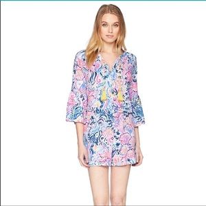 Lilly Pulitzer Del Lago Romper Multicolor / Flounce Sleeves Size Large